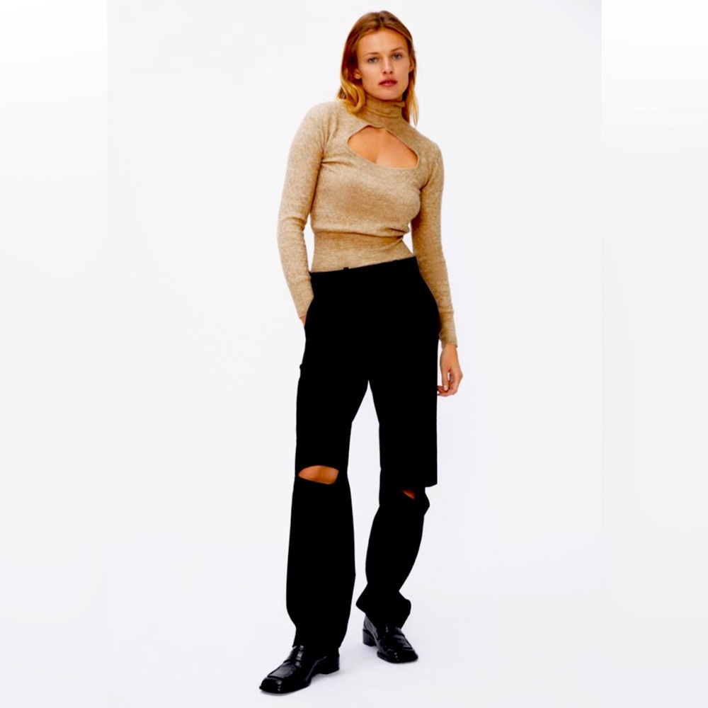 Zara Wool Blend Cut Out Sweater